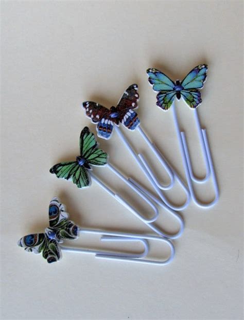 Set Of 4 Butterfly Paper Clips