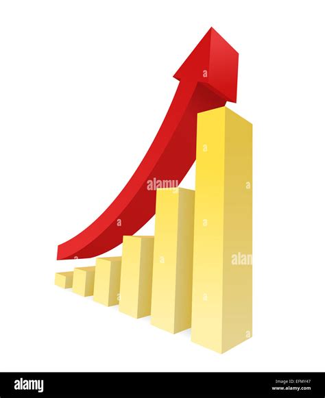 Bar Graph Vector Showing An Upward Trend Business Growth And Financial