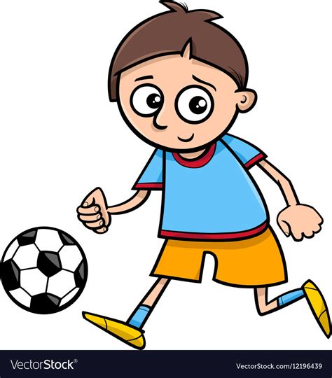 Boy Playing Ball Cartoon Royalty Free Vector Image