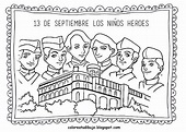 13 de Septiembre niños heroes de Chapultepec - COLOREA TUS DIBUJOS