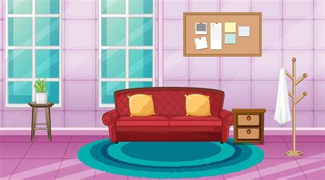 Cartoon Living Room Background Baci Living Room