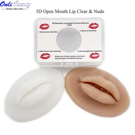 Clear Nude Open Mouth Lips Best D Practice Silicone Skin For