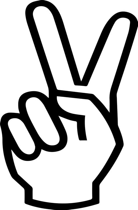 Hand Peace Sign Png Image Png Mart