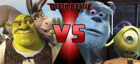 Shrek And Donkey Vs Mike And Sulley By Bla5t3r On Deviantart