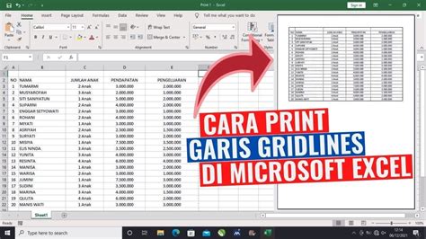 Cara Print Garis Bantu Atau Gridlines Di Microsoft Excel YouTube