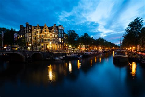 Colorful Evening In Amsterdam Netherlands Hdrshooter