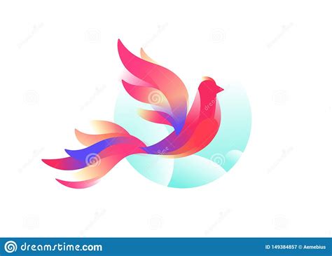 Logo Of A Bird A Fabulous Bird Vector Image In A Flat