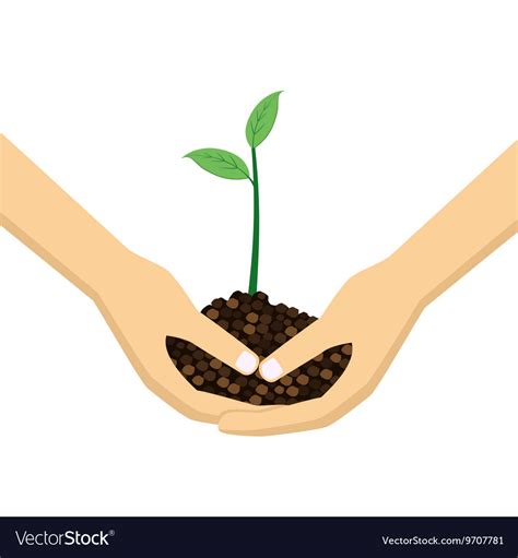 Hand Holding Plant Clipart