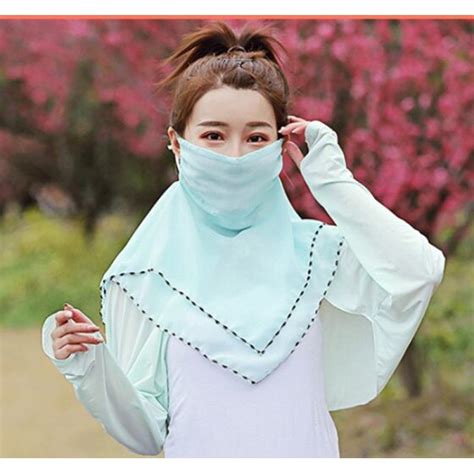 Floral Face Mask Mouth Mask Washable Silk Scarf Handkerchief Full Face