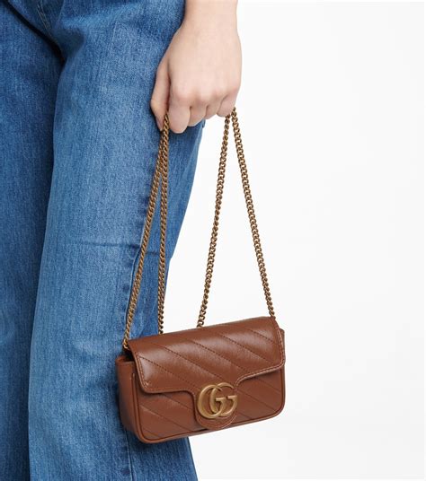 Gg Marmont Super Mini Leather Shoulder Bag Gucci Mytheresa