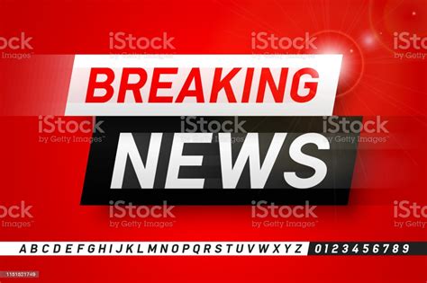 Breaking News Style Font Stock Illustration - Download Image Now - iStock