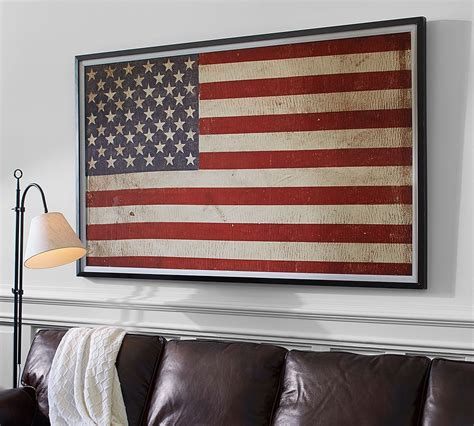 American Flag Framed Print 44 X 27 At Pottery Barn Artwork For Living