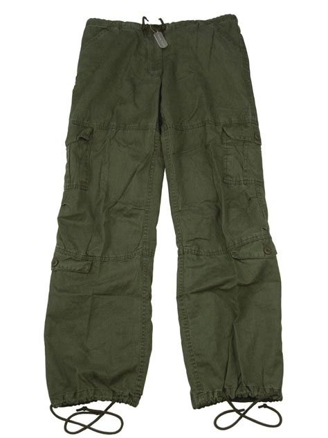 Womens Vintage Paratrooper Fatigue Cargo Pants Camo Camoflauge