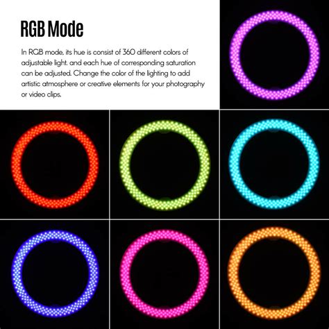 Fw Rl18rgbww Led Ring Light Variable Rgb Color