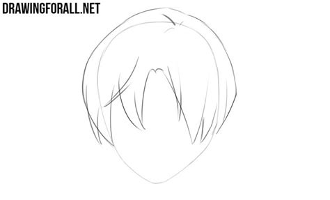 How to draw anime head and face male character. How to Draw Anime Hair