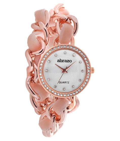 Abrazo Designer Wrist Watch For Girl - Light Pink Price in India: Buy Abrazo Designer Wrist 