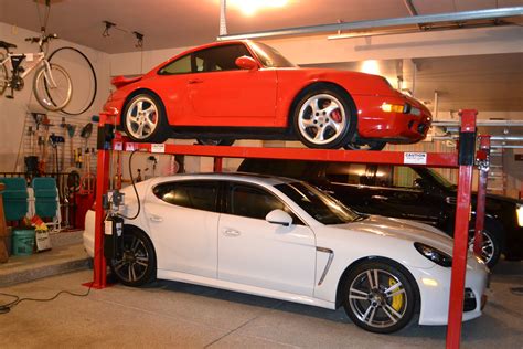 Double Stack Porsche Style Luxury Garage Porsche Garage Lift