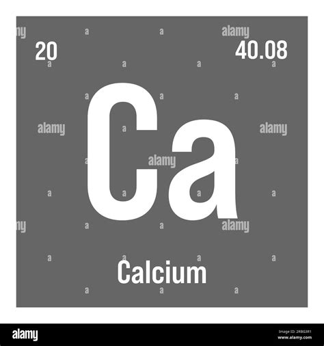 Calcium Ca Periodic Table Element With Name Symbol Atomic Number