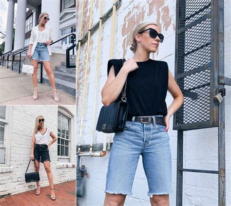 The Most Flattering Way To Wear Denim Bermuda Shorts And Outfit Ideas Meagans Moda