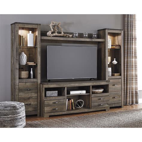 Signature Design By Ashley Trinell Ashw446ekit Rustic Large Tv Stand