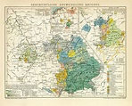 Geschichte Bayerns Karte Lithographie 1892 Original der Zeit - Archiv