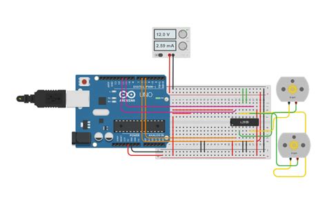 Circuit Design 2 Motores Dc S11 Tinkercad