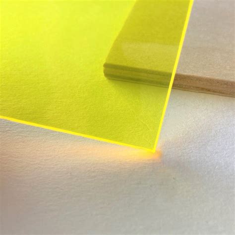 Yellow Fluorescent Transparent Acrylic For Laser Cutting And Engraving