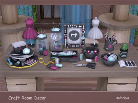 Soloriyas Custom Content Craft Room Decor Sims 4 Includes 13