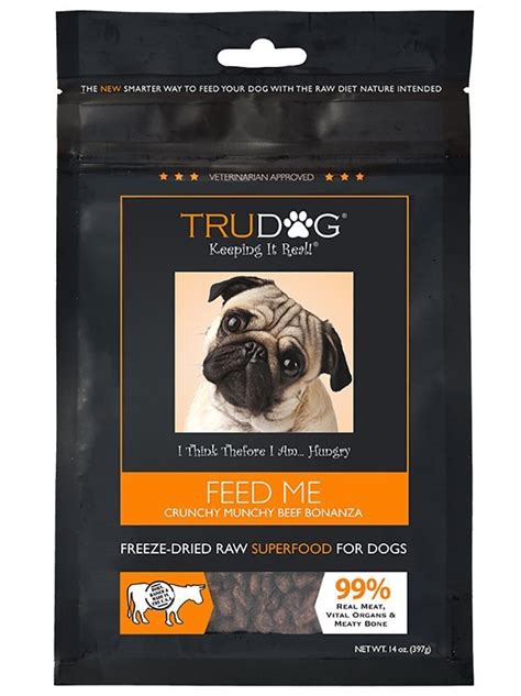 With dry and canned food options and a full line of dog treats, whatever your pet's nutritional needs, diamond naturals has a formula to match. TruDog: Feed Me: Freeze Dried Raw Superfood - Real Meat ...