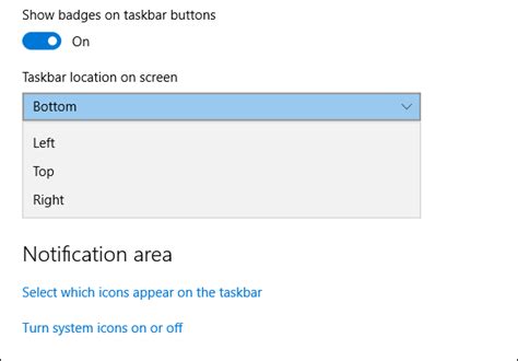 Windows 10 Taskbar Notification Area