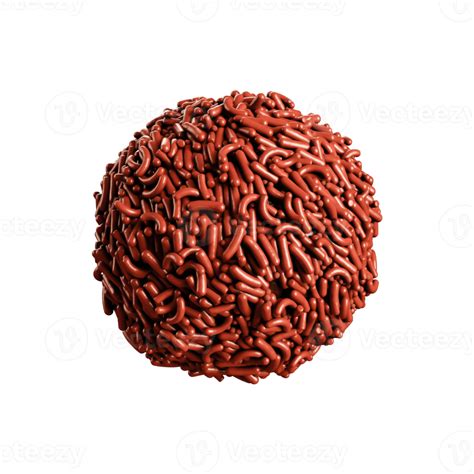 Chocolate Sprinkle Coated Chocolate Ball Delicious Candy 3d