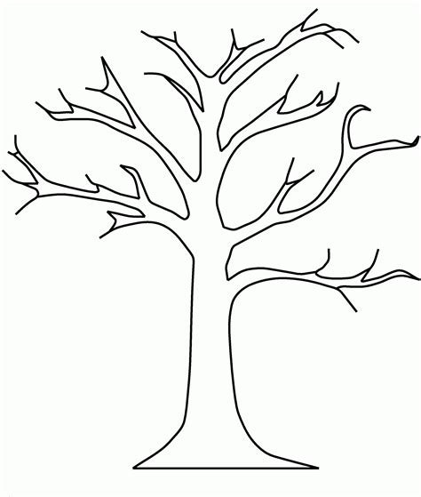 Bare Fall Tree Coloring Page - Coloring Home