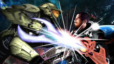 Master Chief Vs Commander Shepard By Some Bored Masseffect Halo Commander