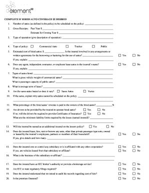 Fillable Online SUPPLEMENTAL QUESTIONNAIRE FOR POLICIES REQUIRING Fax Email Print PdfFiller