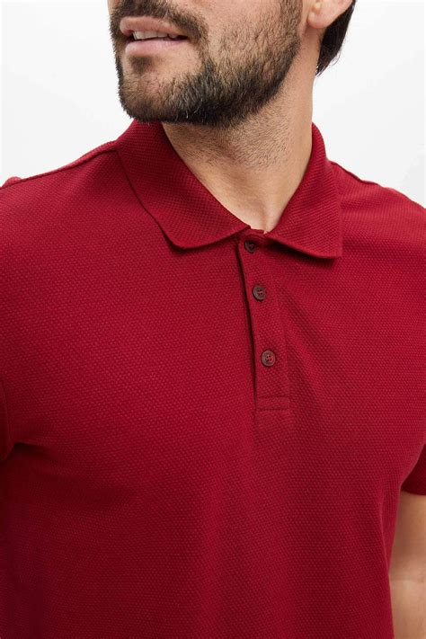 Bordeaux Man Basic Slim Fit Polo Shirts 1165089 Defacto