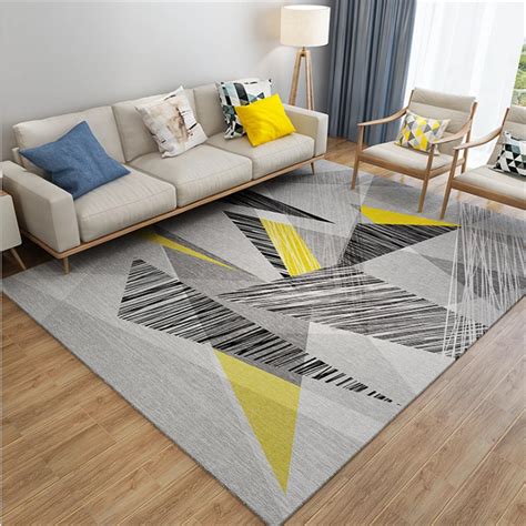 Aovoll Modern Minimalist Nordic Geometric Element Pattern Carpet