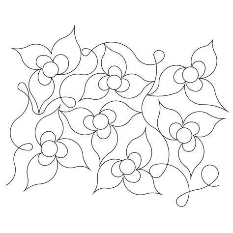 Trillium Flower Pano 002 Digital Pattern Sweet Dreams Quilt Studio