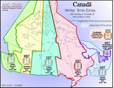 What Time Is It In Canada Canada Time Zones Map
