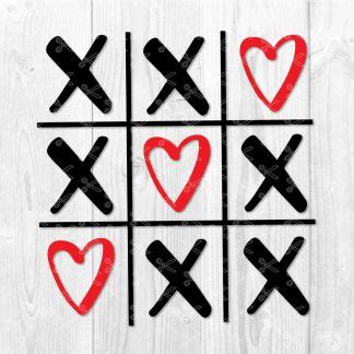 Valentines Tic Tac Toe SVG, DXF, PNG, Cut Files - Valentine SVG