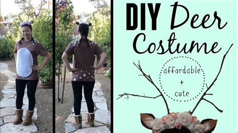 Diy Affordable Deer Halloween Costume Youtube