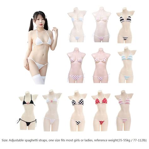 Buy ABAFIP Womens Micro Tanning Bikini Kawaiii Japanese Anime Lingerie