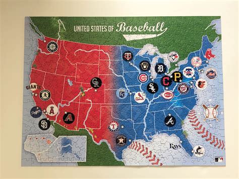 Mlb Usa Baseball Map 500 Piece Jigsaw Puzzle
