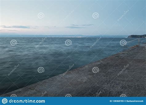 Adriatic Sea In Summertime Evening Slovenia Stock Image Image Of
