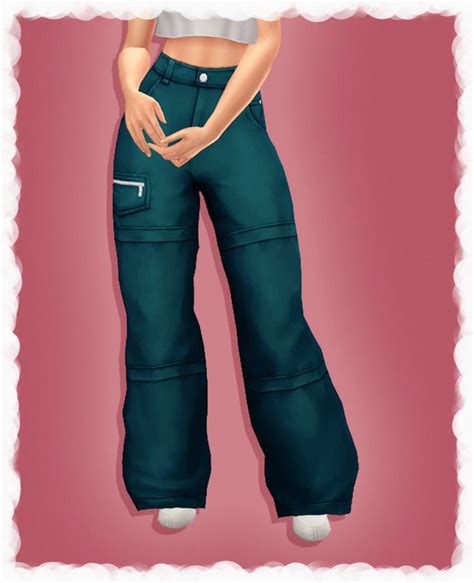 Baggy Cargo Pants Pinealexple Recolor 39 Clothes Sims Sims 4
