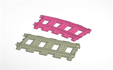 3d Design Lego Train Track Tinkercad