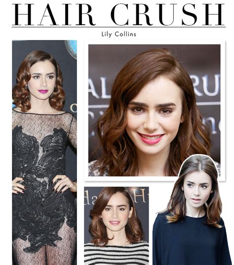 Hair Crush The Secret To Lily Collins Perfectly Textured Bob Lily