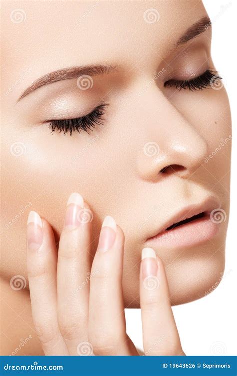 Natuurlijke Skincareschoonheid Schone Zachte Huid Manicure Stock Foto