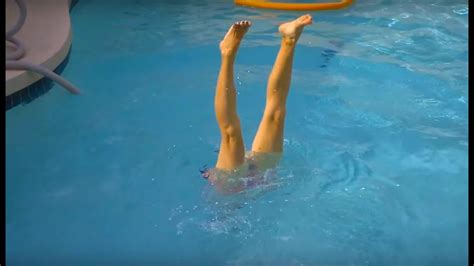 she s doing handstands in the pool youtube