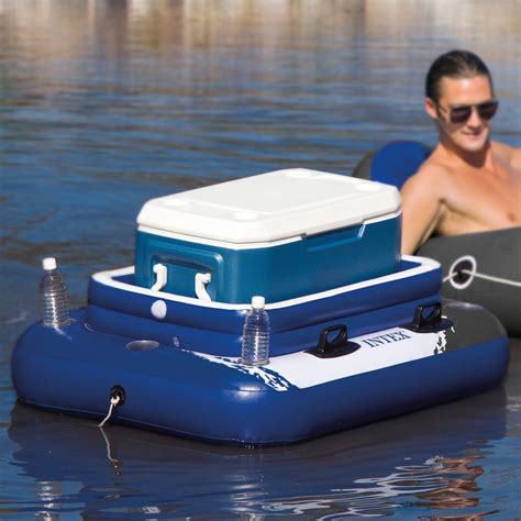 Intex Oasis Island 5 Person Inflatable Boat Floating Lounge Floating
