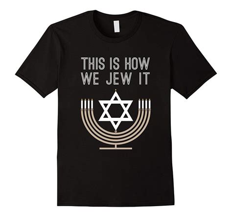 Jewish Hanukkah Menorah T This Is How We Jew It Shirt Men Fashion